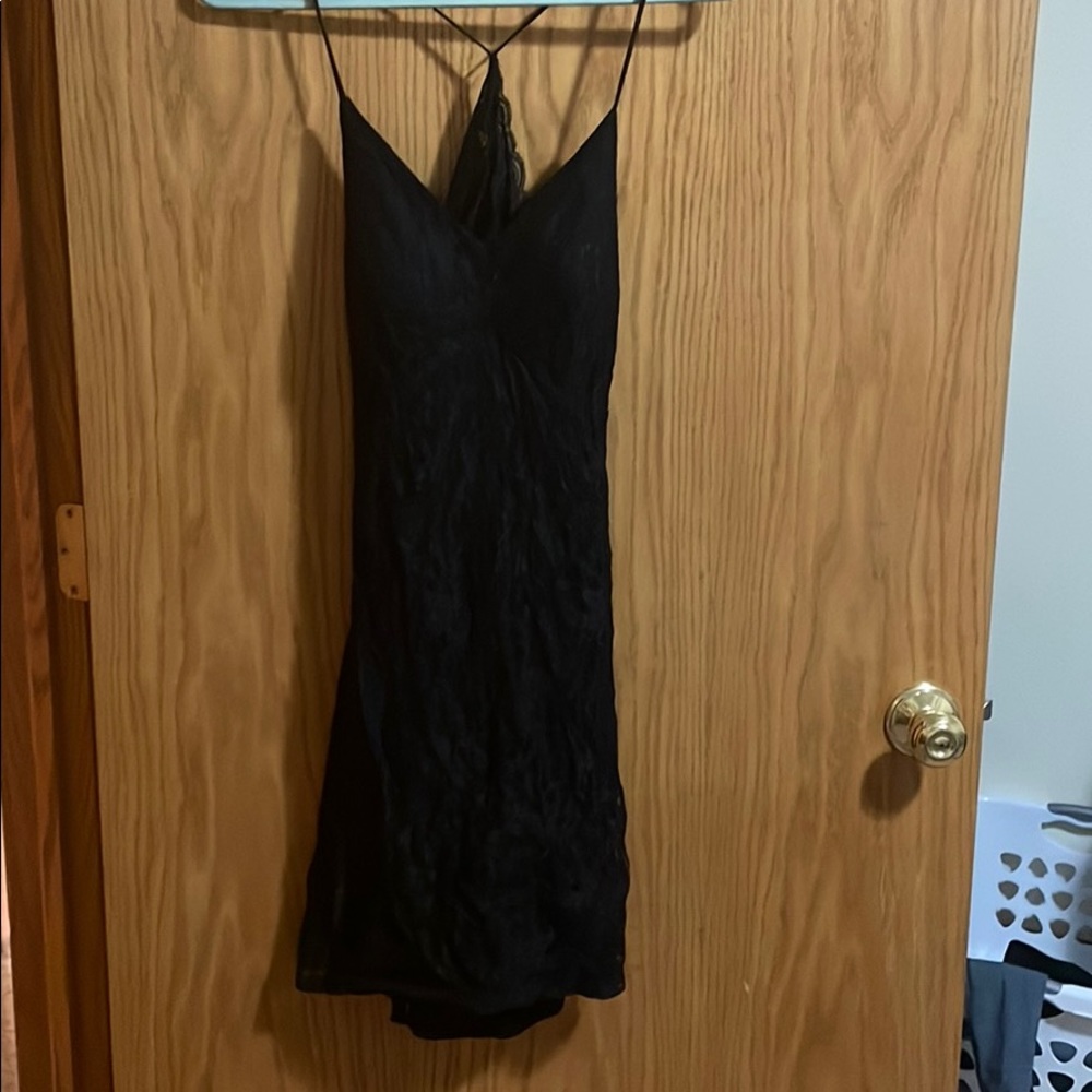 Sexy black mini dress
